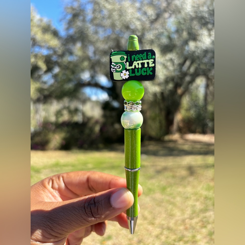 Custom Made I Need Lattee Luck Pen